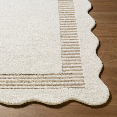 LIVABLISS Scalloped SCP-2307 Ivory Area Rug