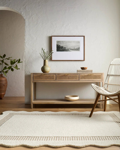 LIVABLISS Scalloped SCP-2307 Ivory Area Rug