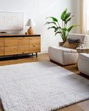 Surya Sacramento Shag SCS-2300 White Area Rug by LIVABLISS