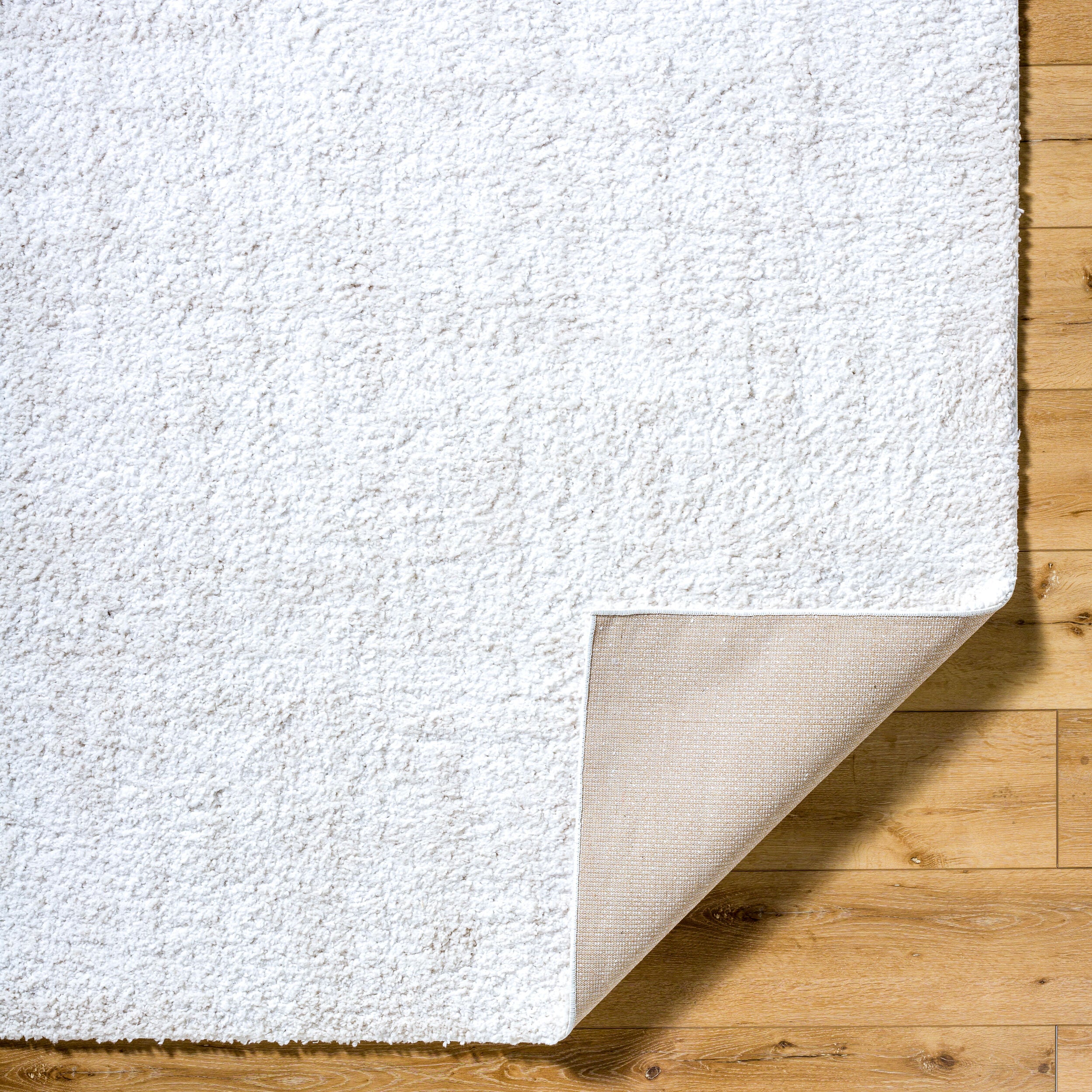 Surya Sacramento Shag SCS-2302 White Area Rug by LIVABLISS