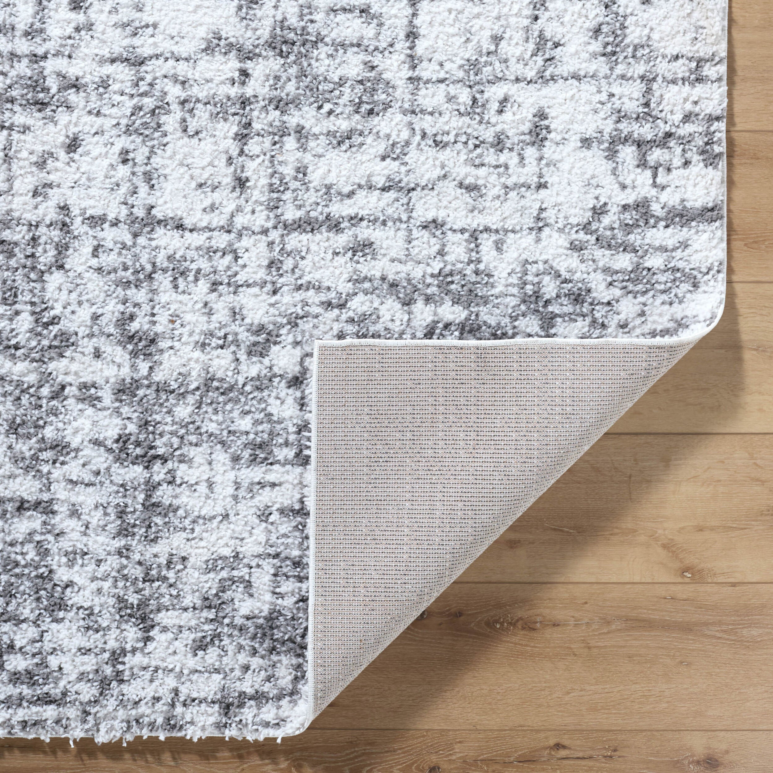 Surya Sacramento Shag SCS-2306 White Area Rug by LIVABLISS