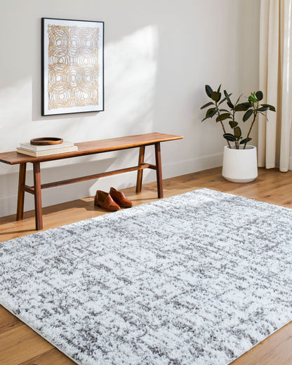 Surya Sacramento Shag SCS-2306 White Area Rug by LIVABLISS
