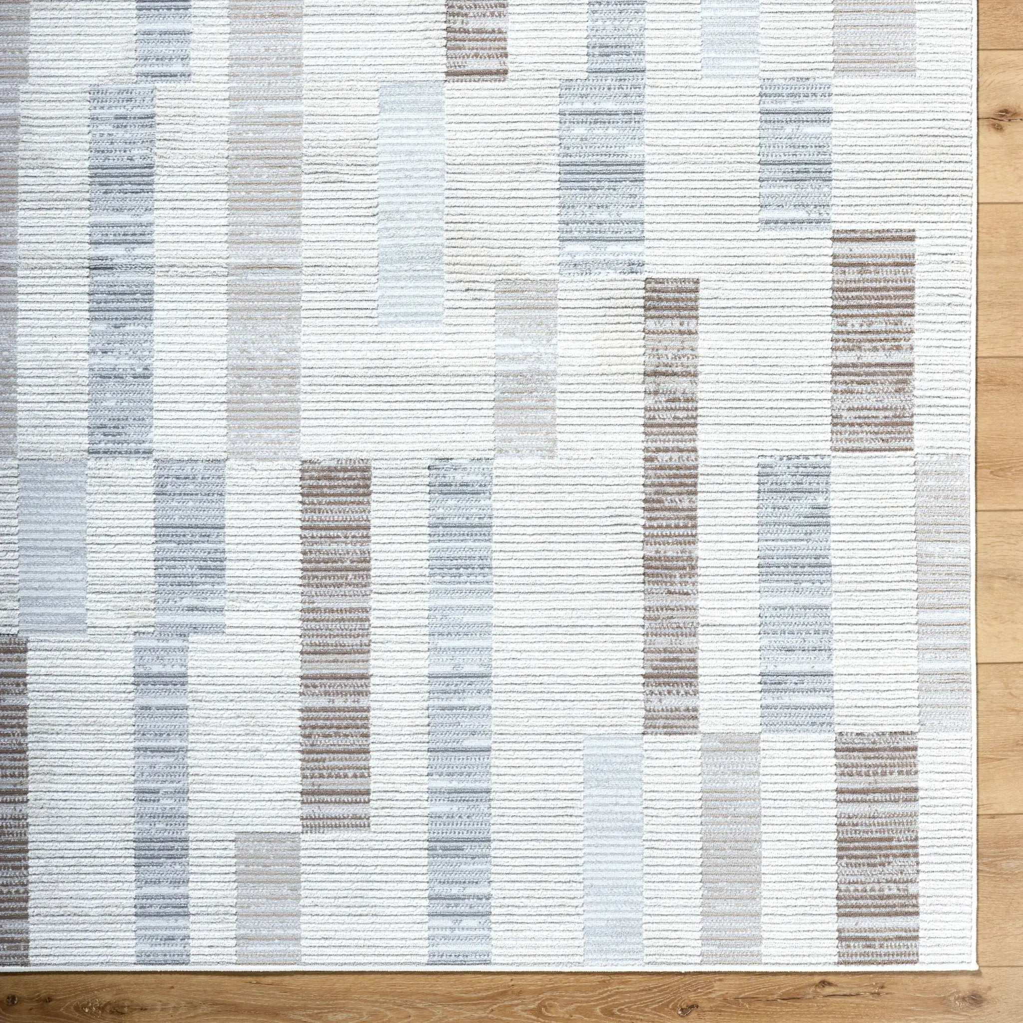 Siyah SIY-2318 White Area Rug by LIVABLISS