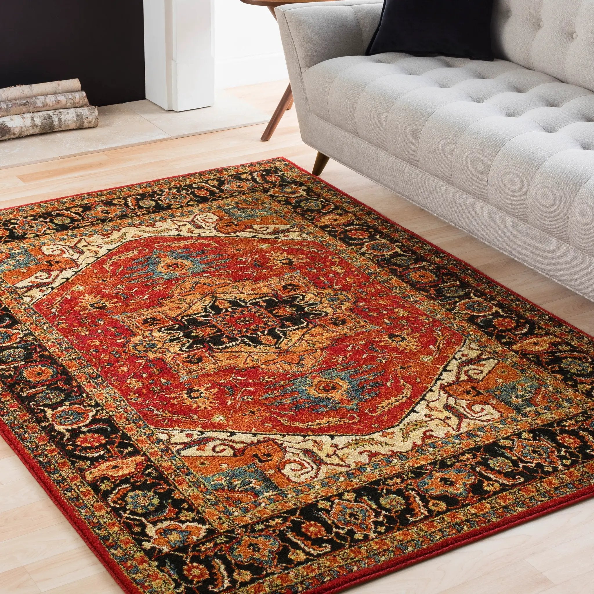 Serapi SRP-1001 Red Area Rug by LIVABLISS