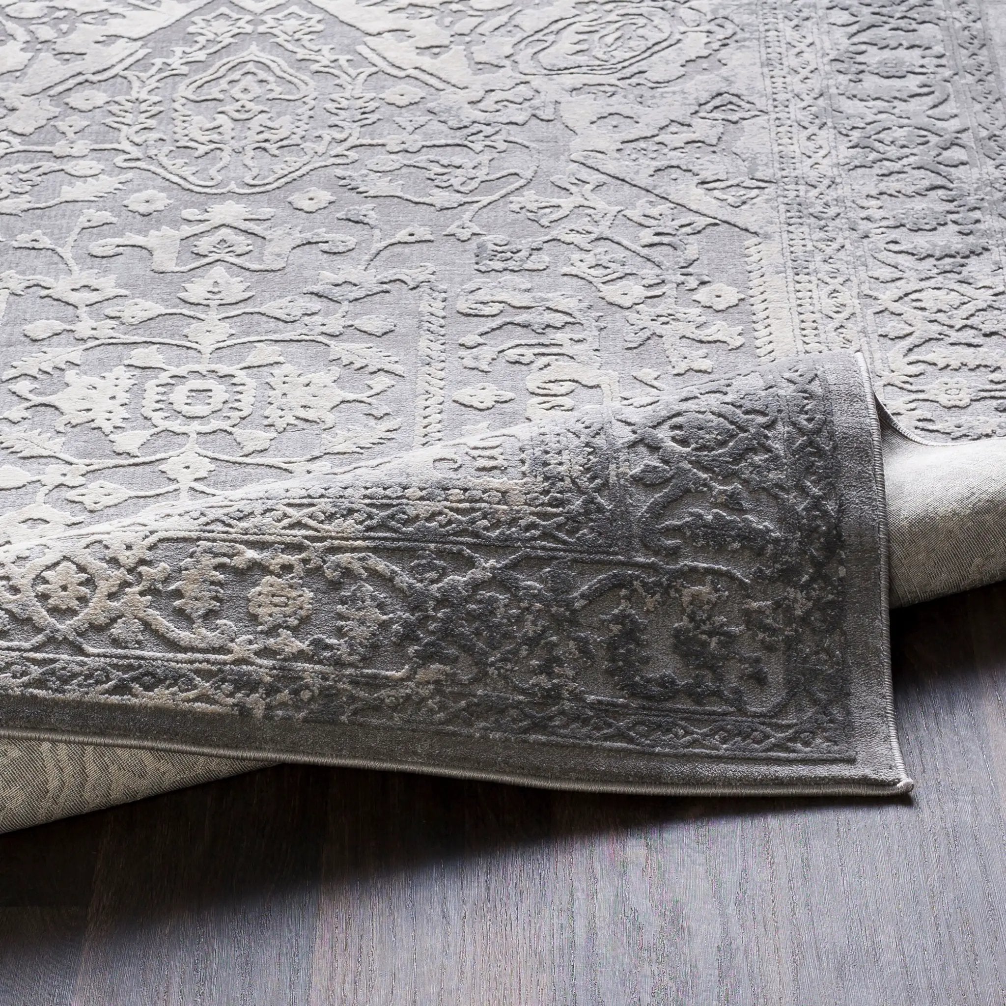 Tibetan TBT-2300 Charcoal Area Rug by LIVABLISS