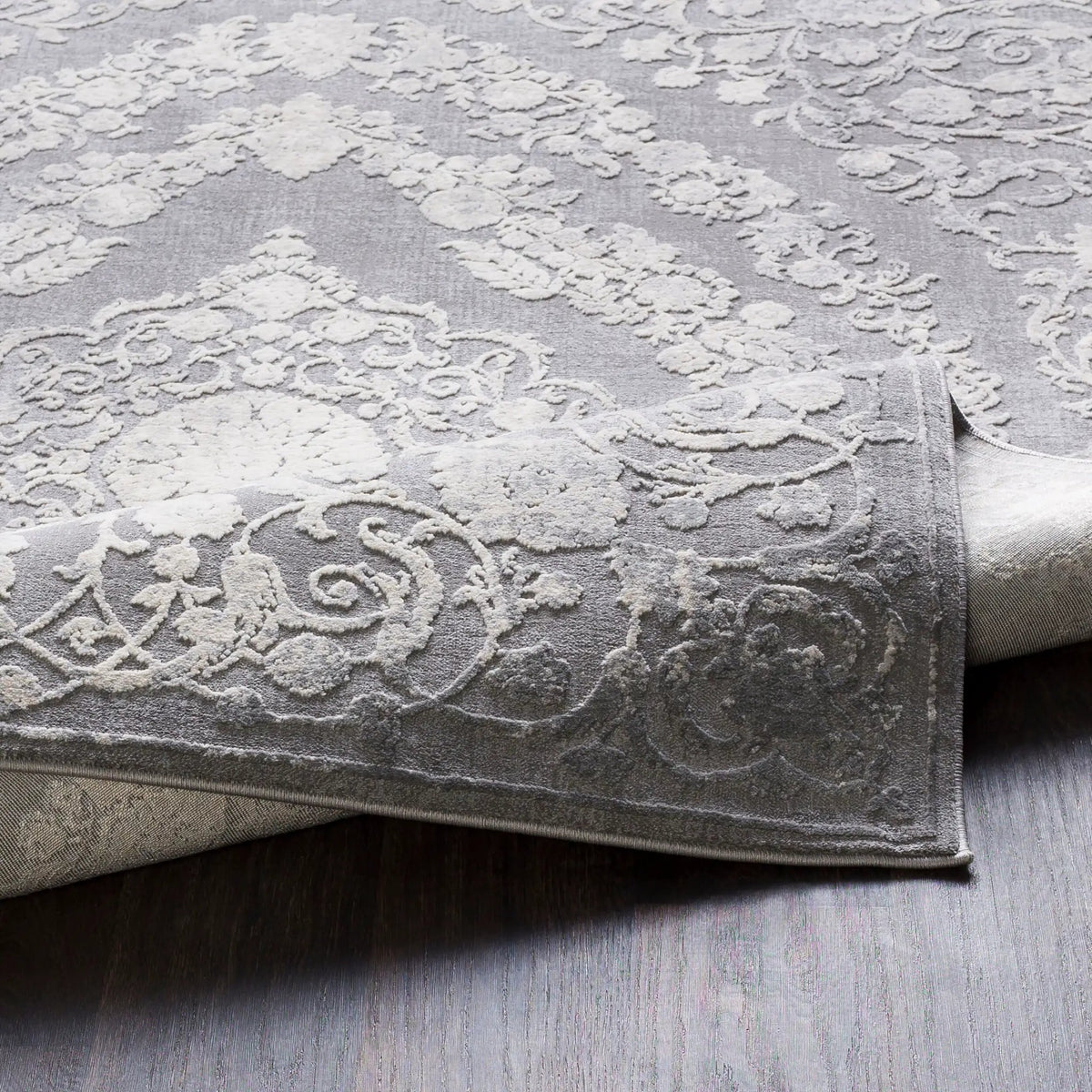 Tibetan TBT-2301 Charcoal Area Rug by LIVABLISS