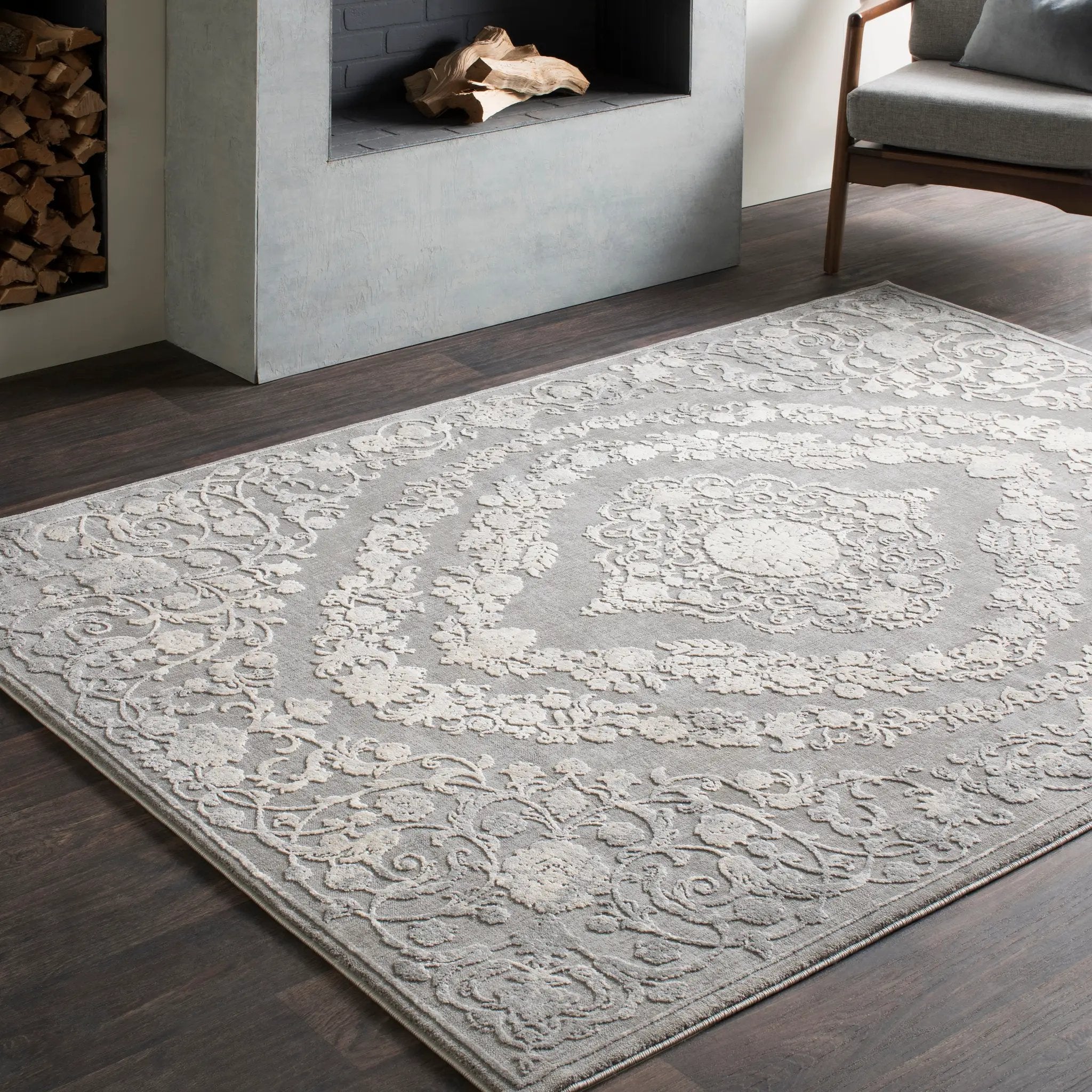Tibetan TBT-2301 Charcoal Area Rug by LIVABLISS