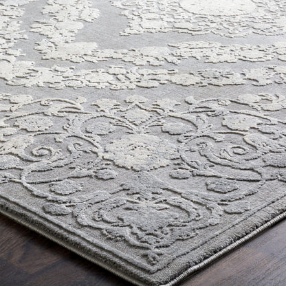 Surya Tibetan TBT-2301 Charcoal Area Rug by LIVABLISS