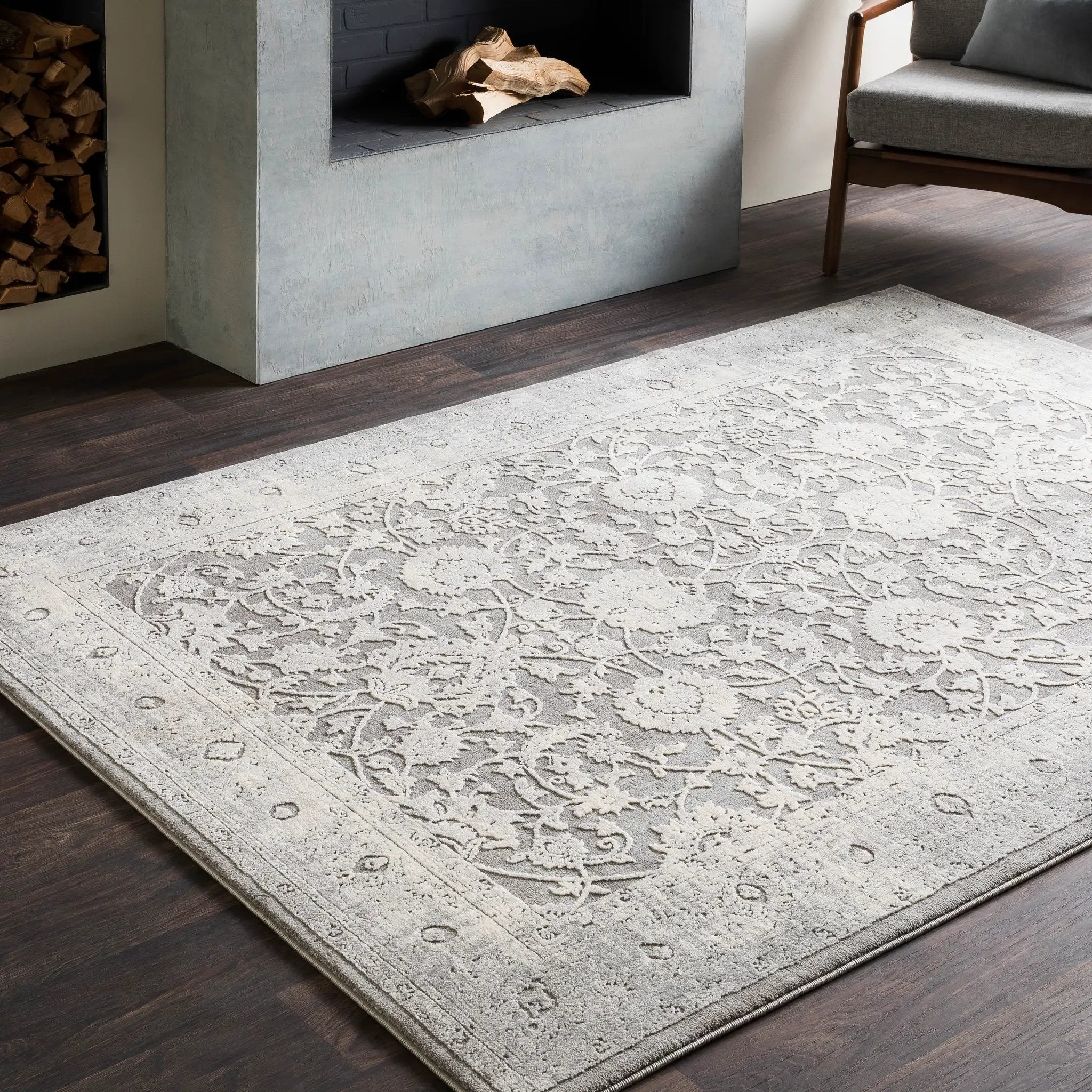 Tibetan TBT-2309 Charcoal Area Rug by LIVABLISS
