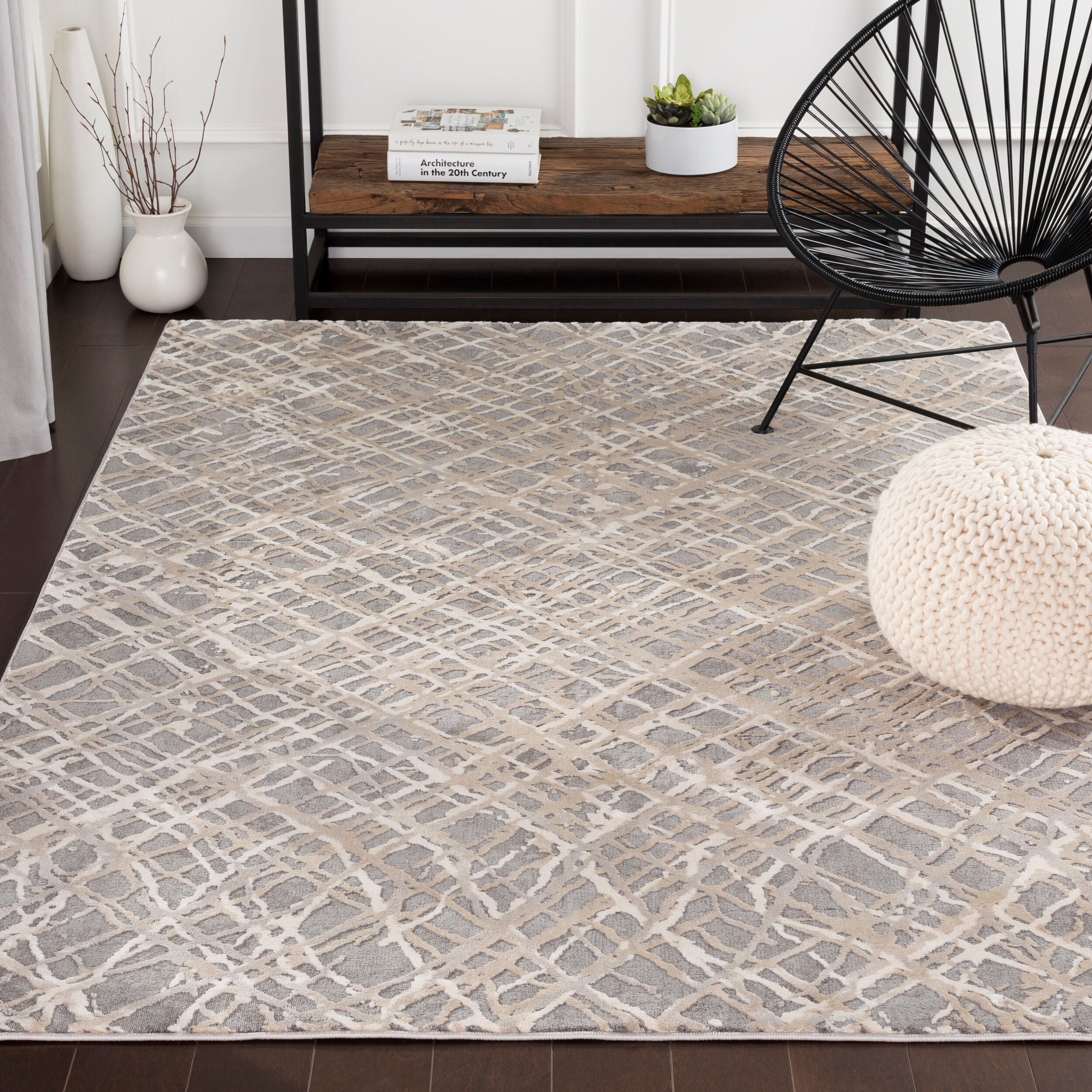 Surya Tibetan TBT-2316 Medium Gray Area Rug by LIVABLISS