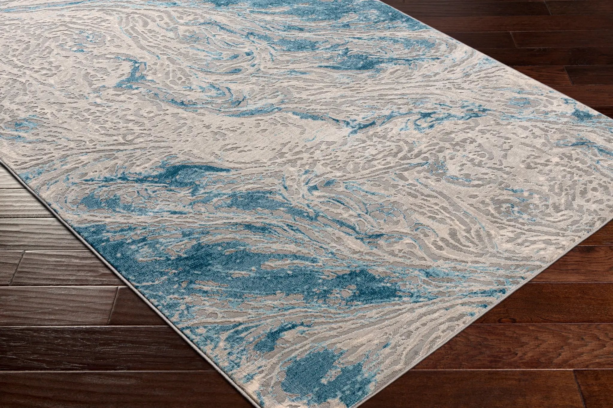 Tibetan TBT-2326 Teal Area Rug by LIVABLISS