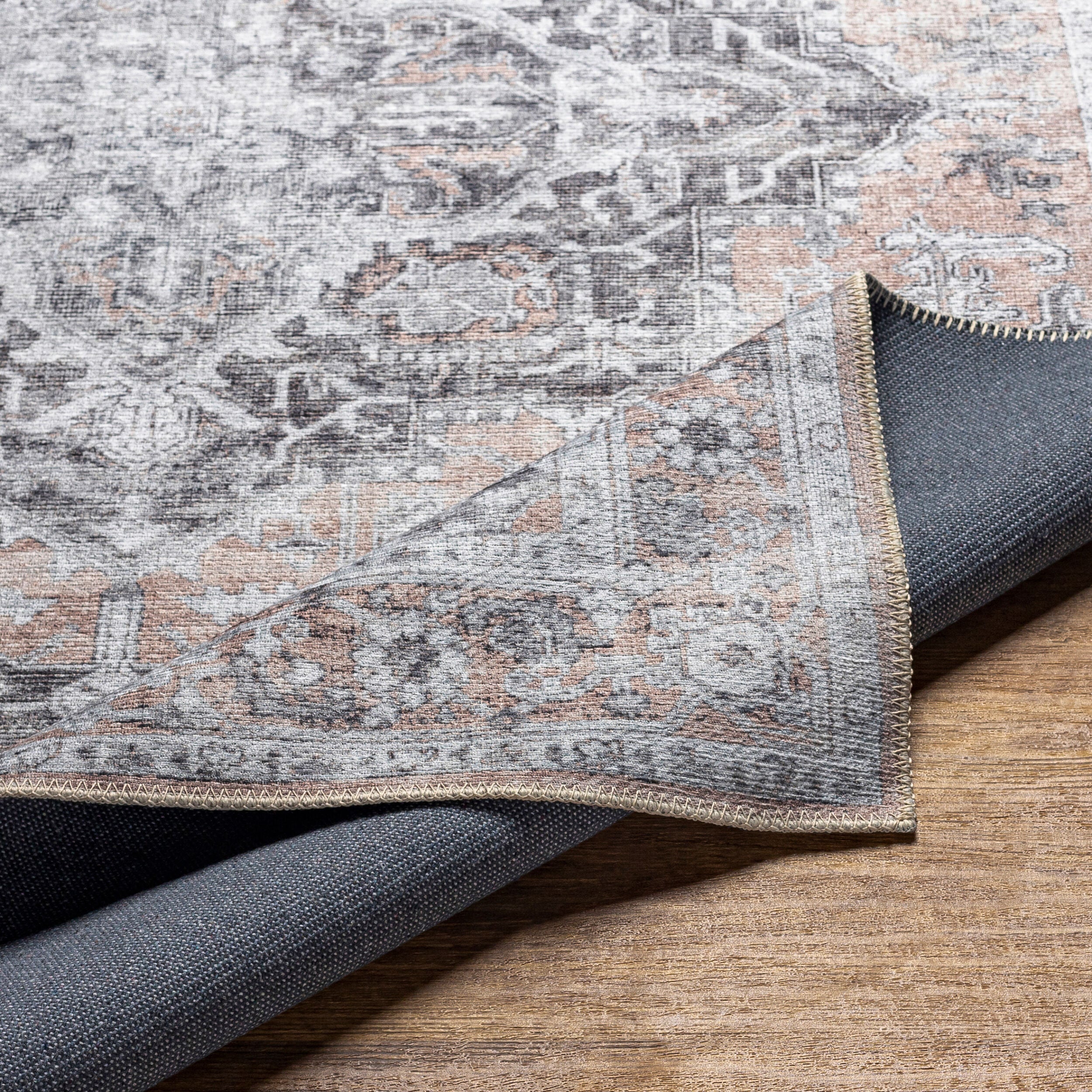 Surya Tahmis THI-2702 Beige Machine Washable Area Rug by LIVABLISS