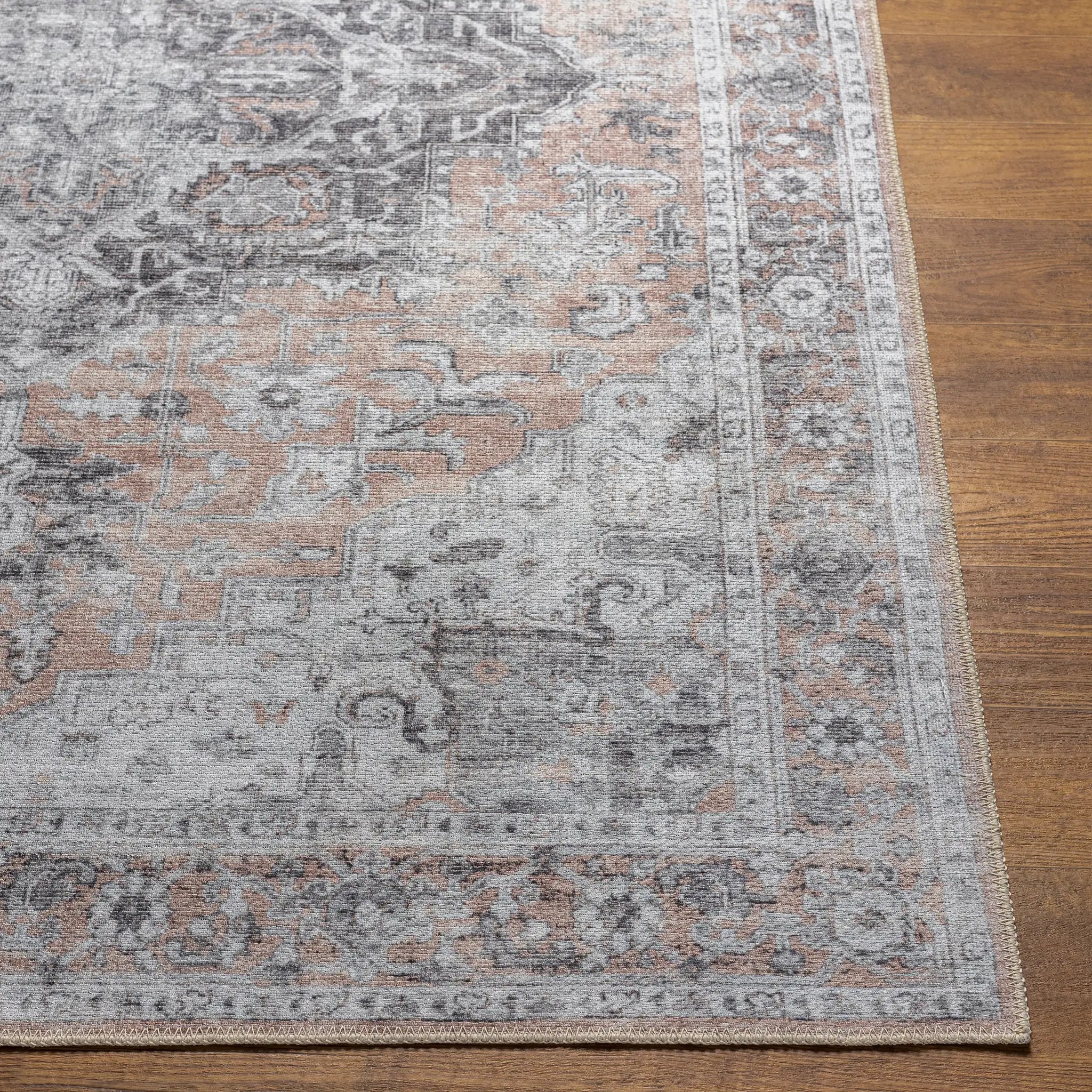 Tahmis THI-2702 Beige Area Rug by LIVABLISS