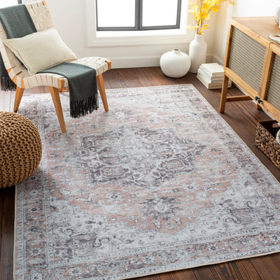Surya Tahmis THI-2702 Beige Machine Washable Area Rug by LIVABLISS