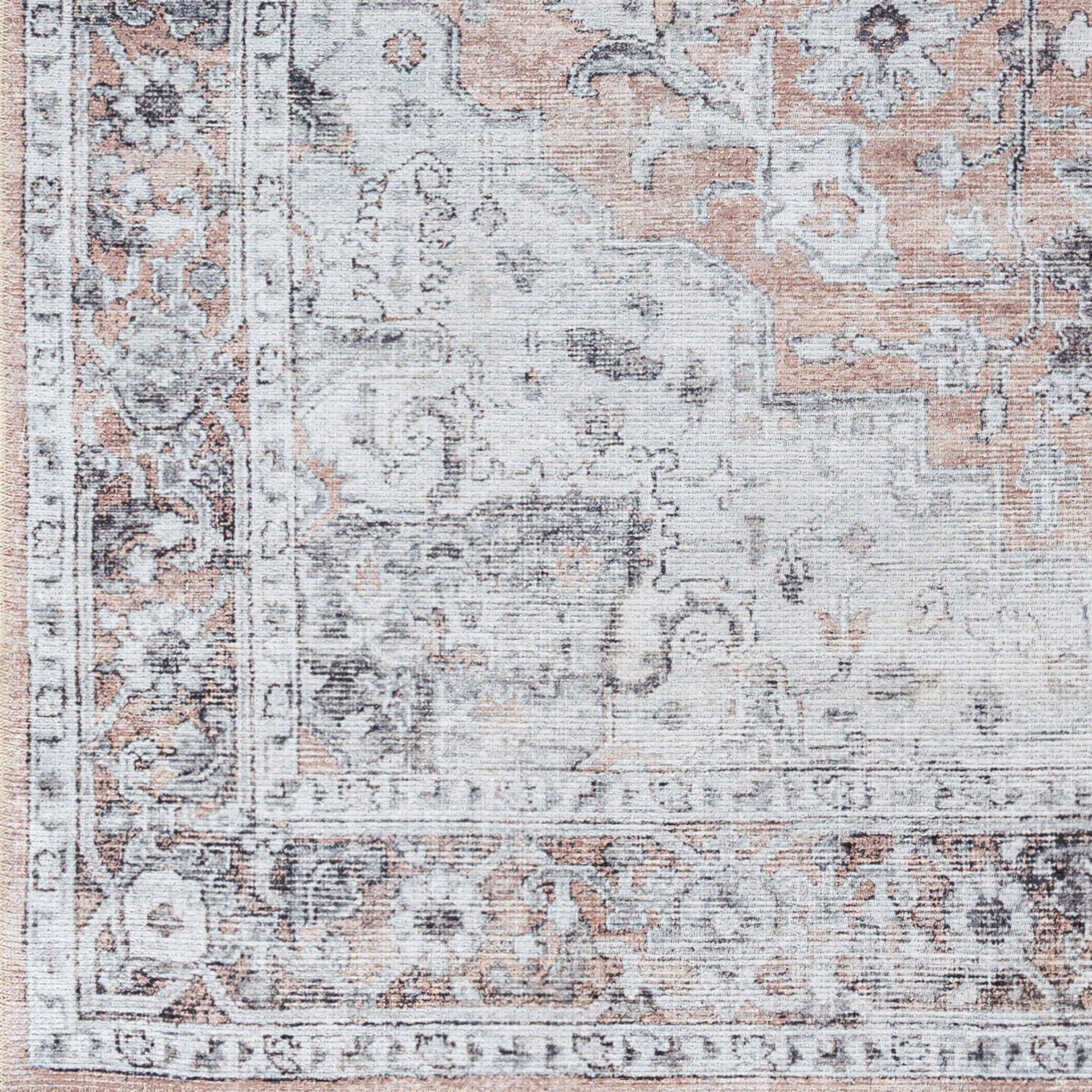 Surya Tahmis THI-2702 Beige Machine Washable Area Rug by LIVABLISS