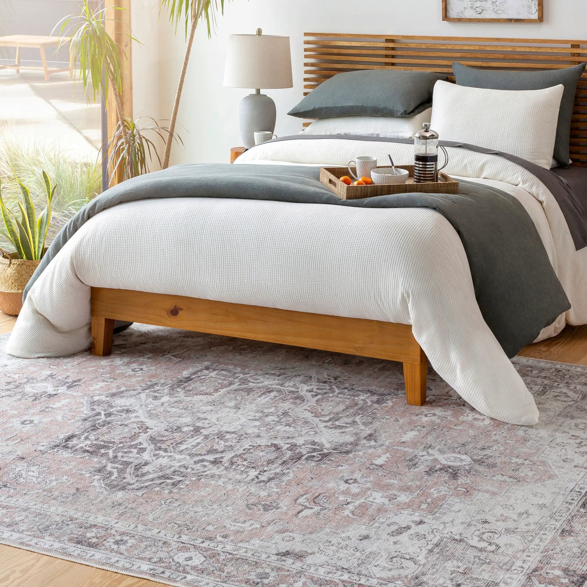 Tahmis THI-2702 Beige Area Rug by LIVABLISS