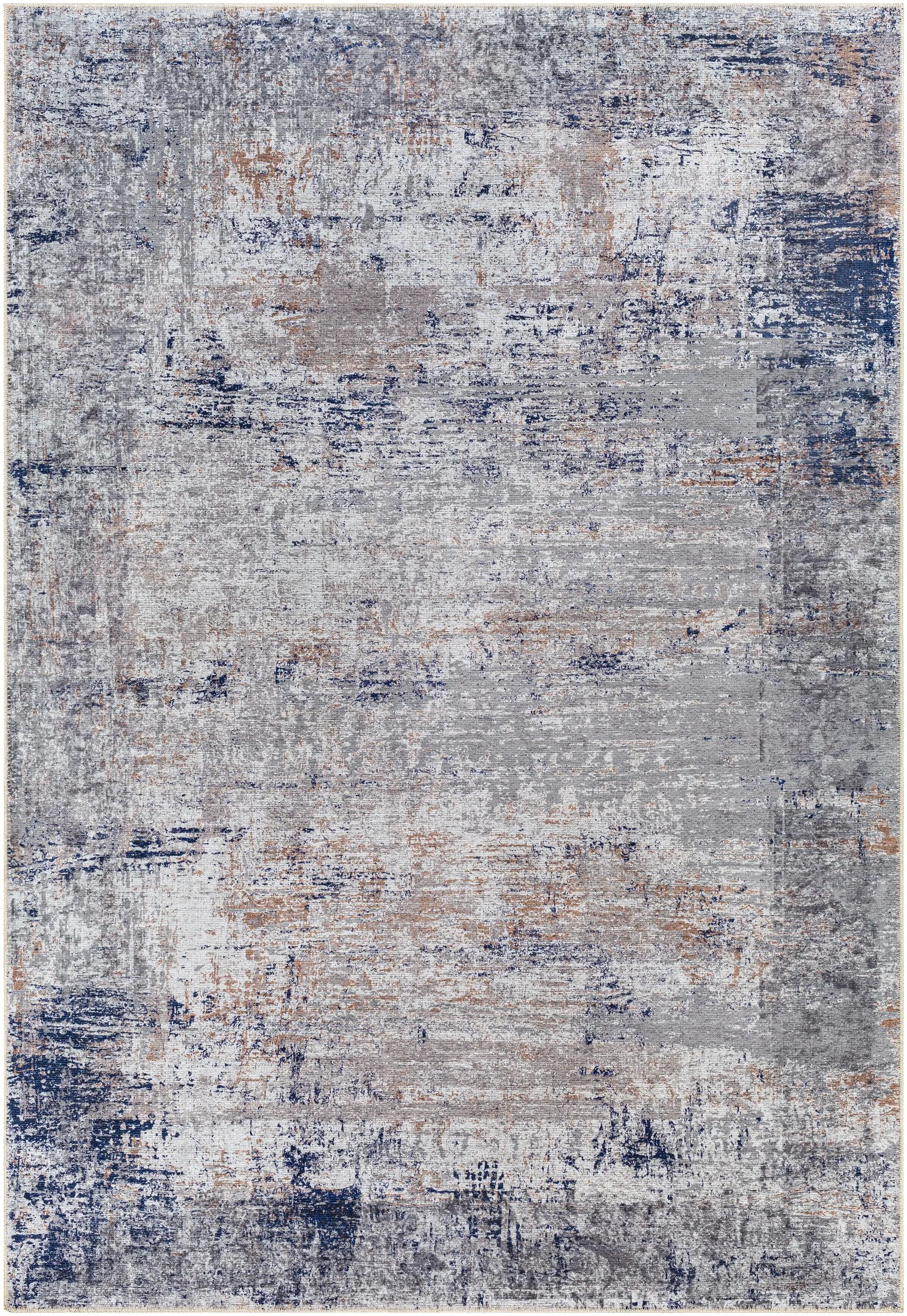 Surya Tahmis THI-2708 Dark Blue Machine Washable Area Rug by LIVABLISS