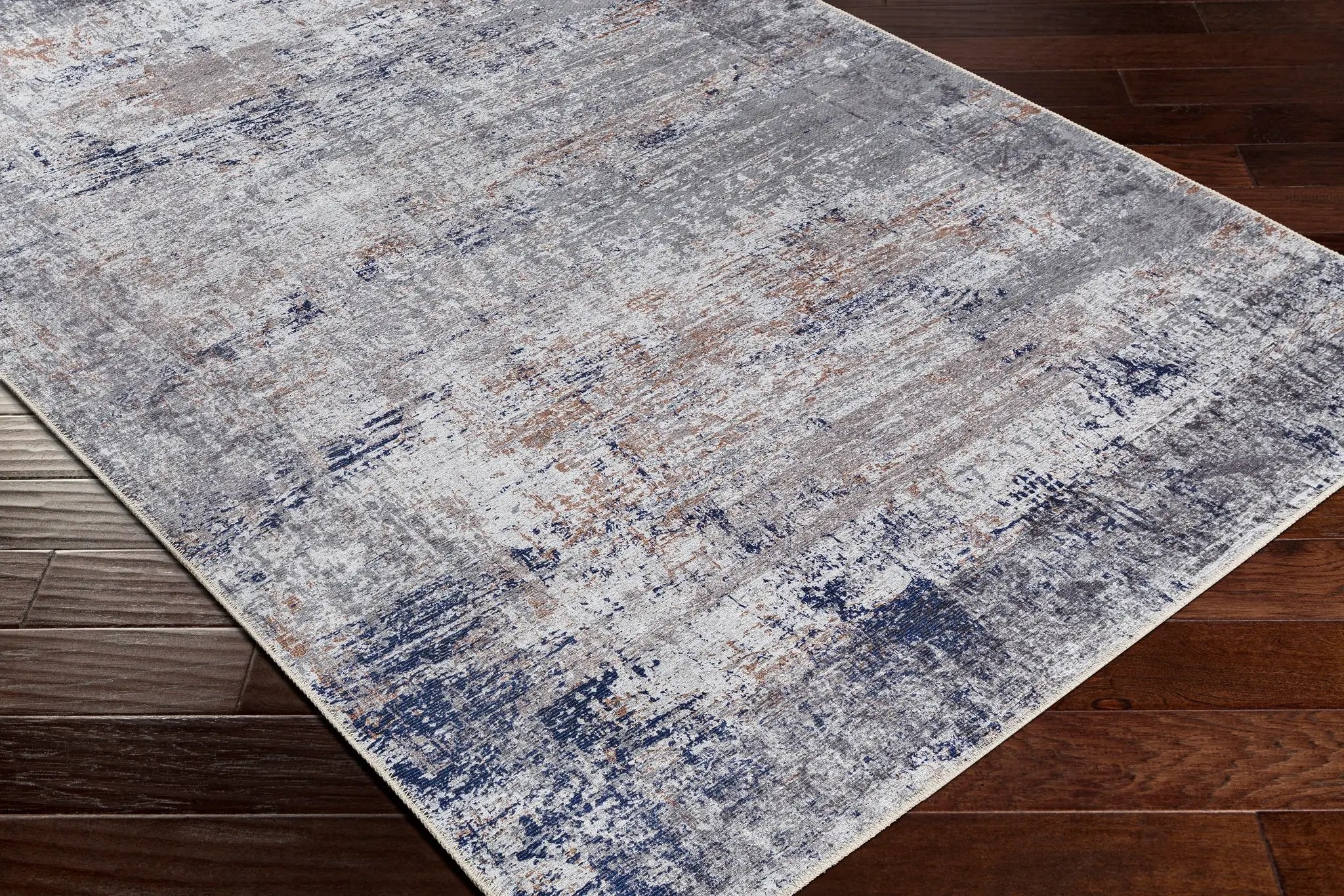 Tahmis THI-2708 Dark-Blue Area Rug by LIVABLISS