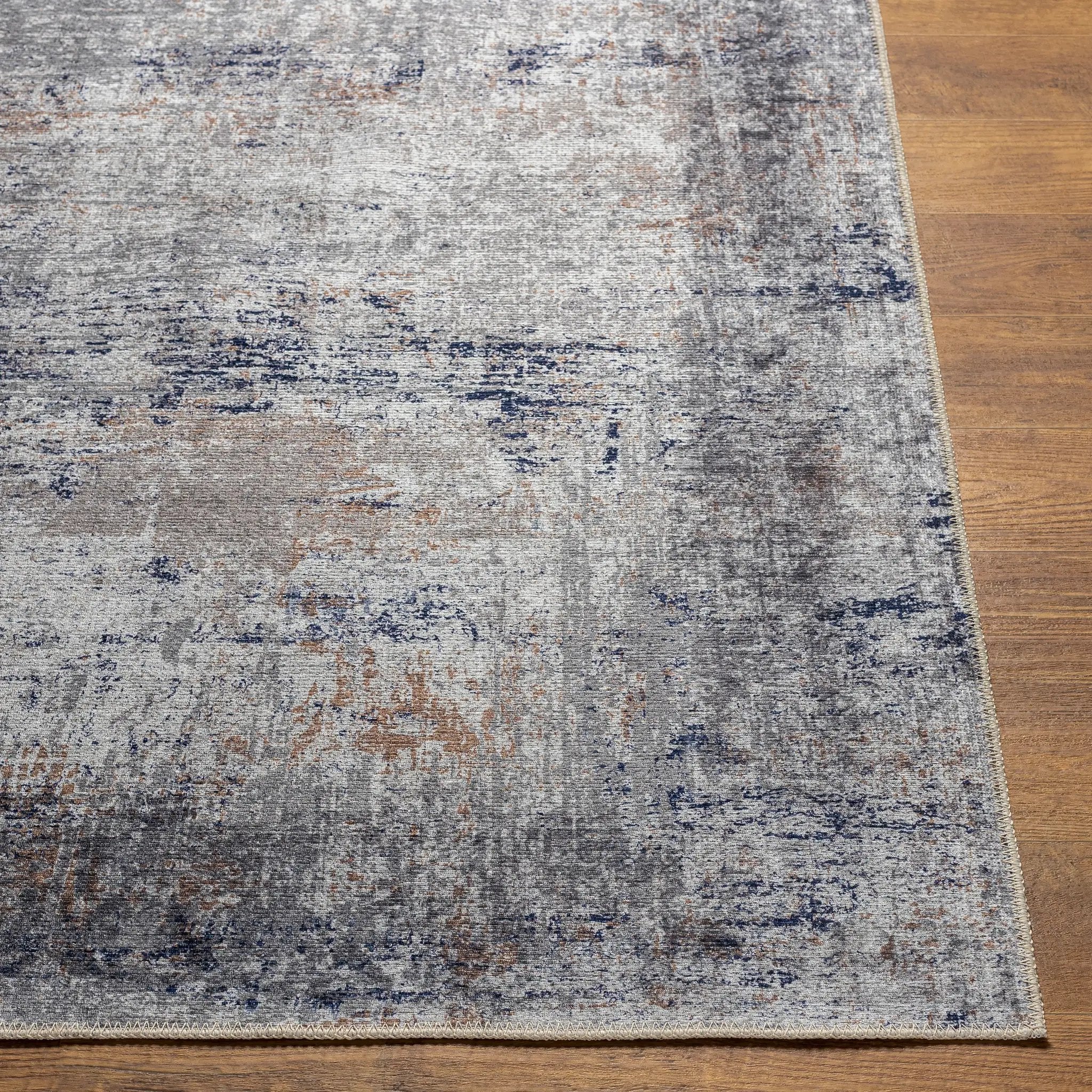 Tahmis THI-2708 Dark-Blue Area Rug by LIVABLISS