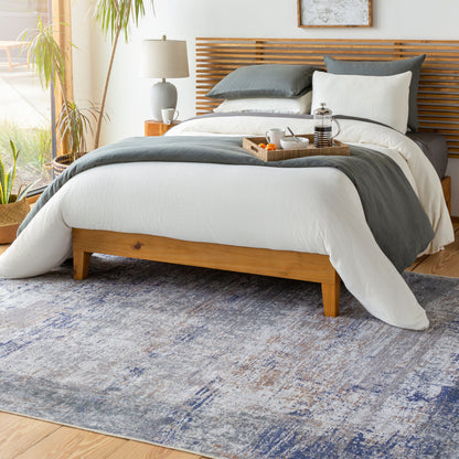 Surya Tahmis THI-2708 Dark Blue Machine Washable Area Rug by LIVABLISS