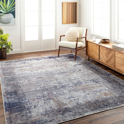 Surya Tahmis THI-2708 Dark Blue Machine Washable Area Rug by LIVABLISS