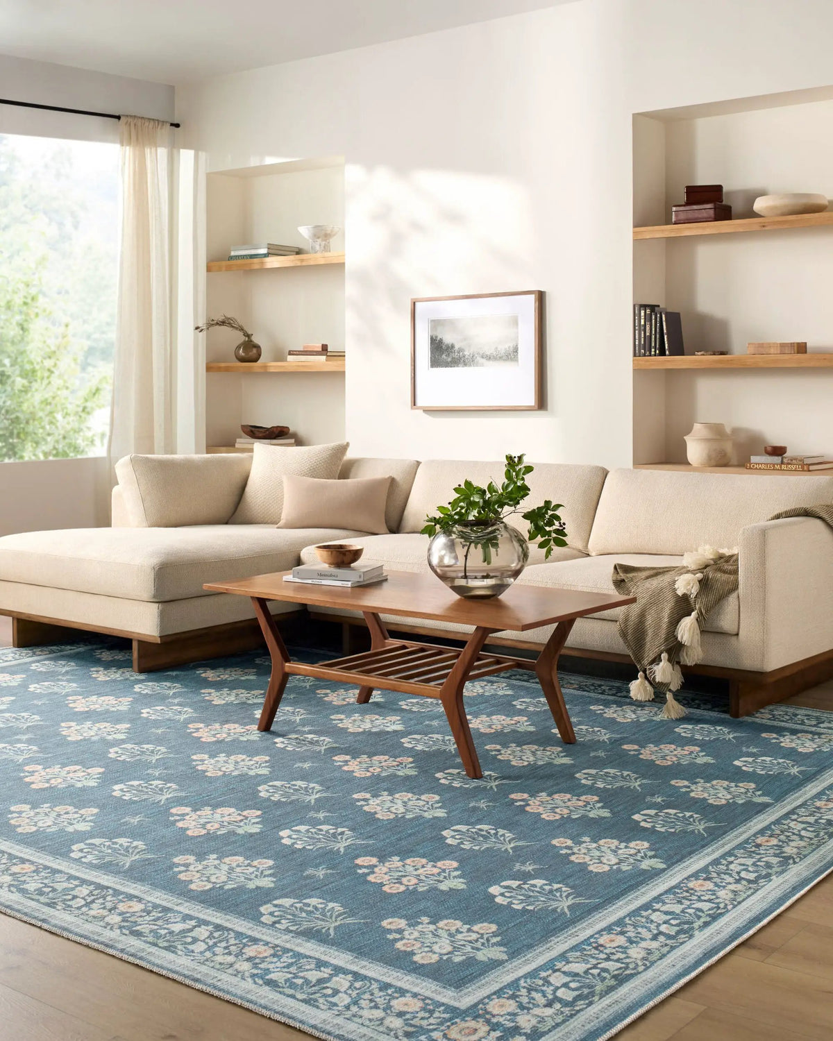 LIVABLISS Thistle THT-2302 Dark-Blue Area Rug