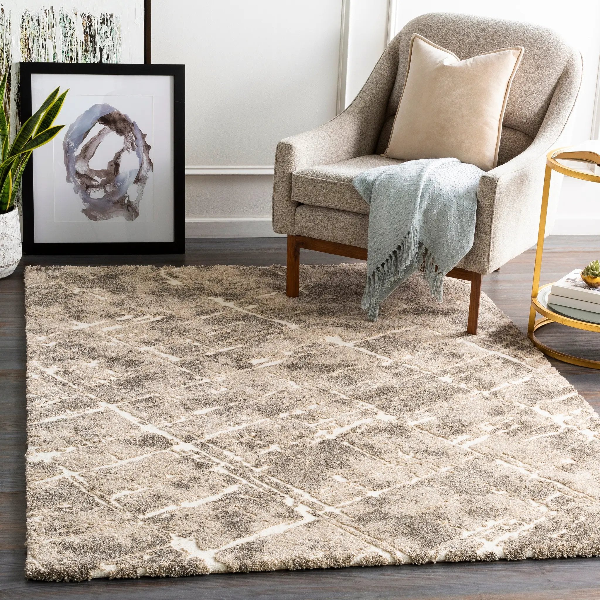 Tuscany TUS-2300 White Area Rug by LIVABLISS