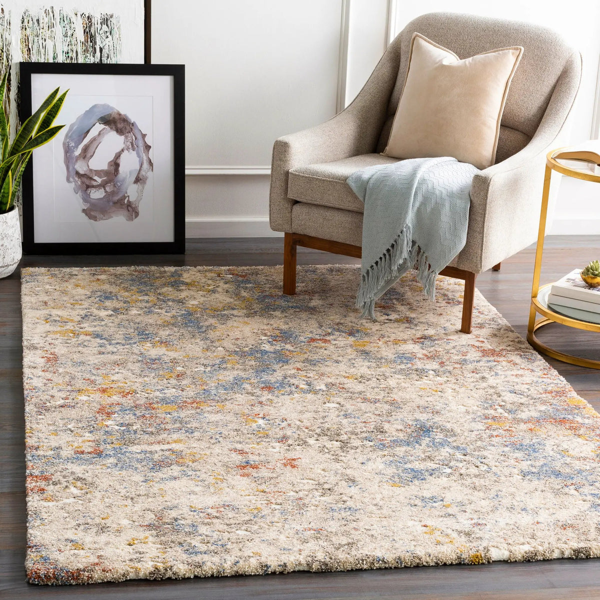 LIVABLISS Tuscany TUS-2301 Metallic-Gold Area Rug