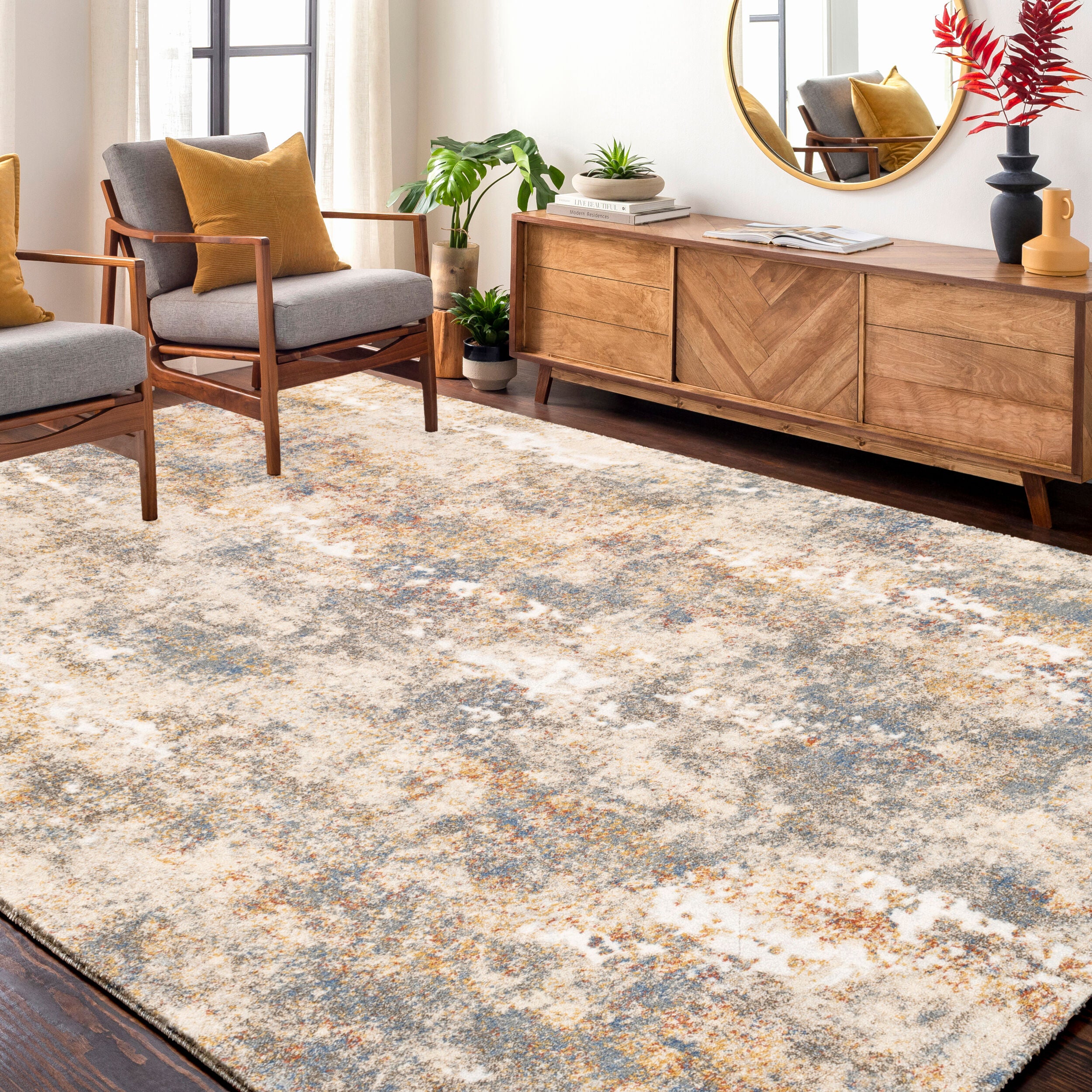 Surya Tuscany TUS-2303 Bright Yellow Area Rug by LIVABLISS