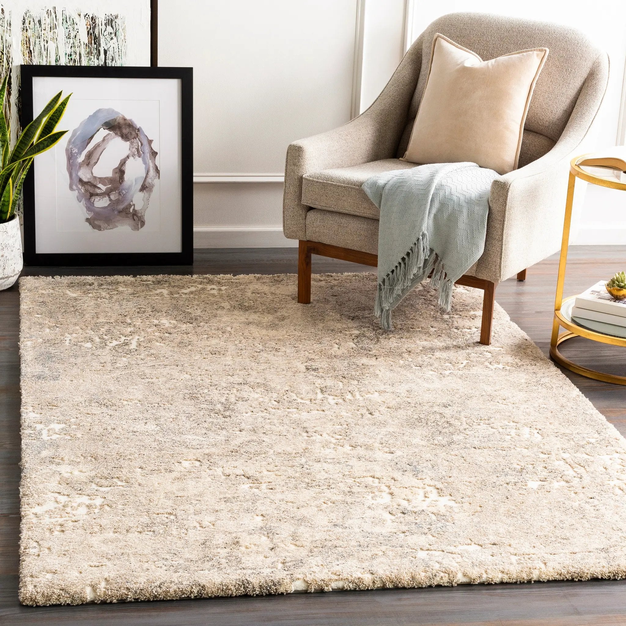Tuscany TUS-2304 Ivory Area Rug by LIVABLISS