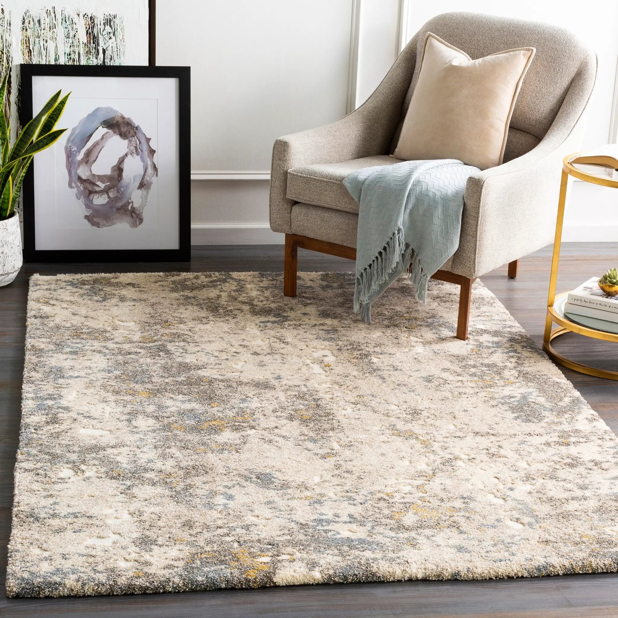 Tuscany TUS-2305 White Area Rug by LIVABLISS