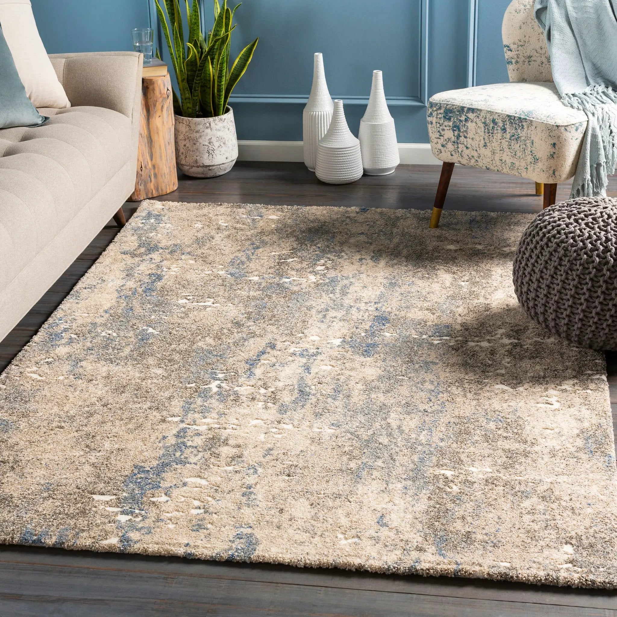 Tuscany TUS-2306 Blue Area Rug by LIVABLISS