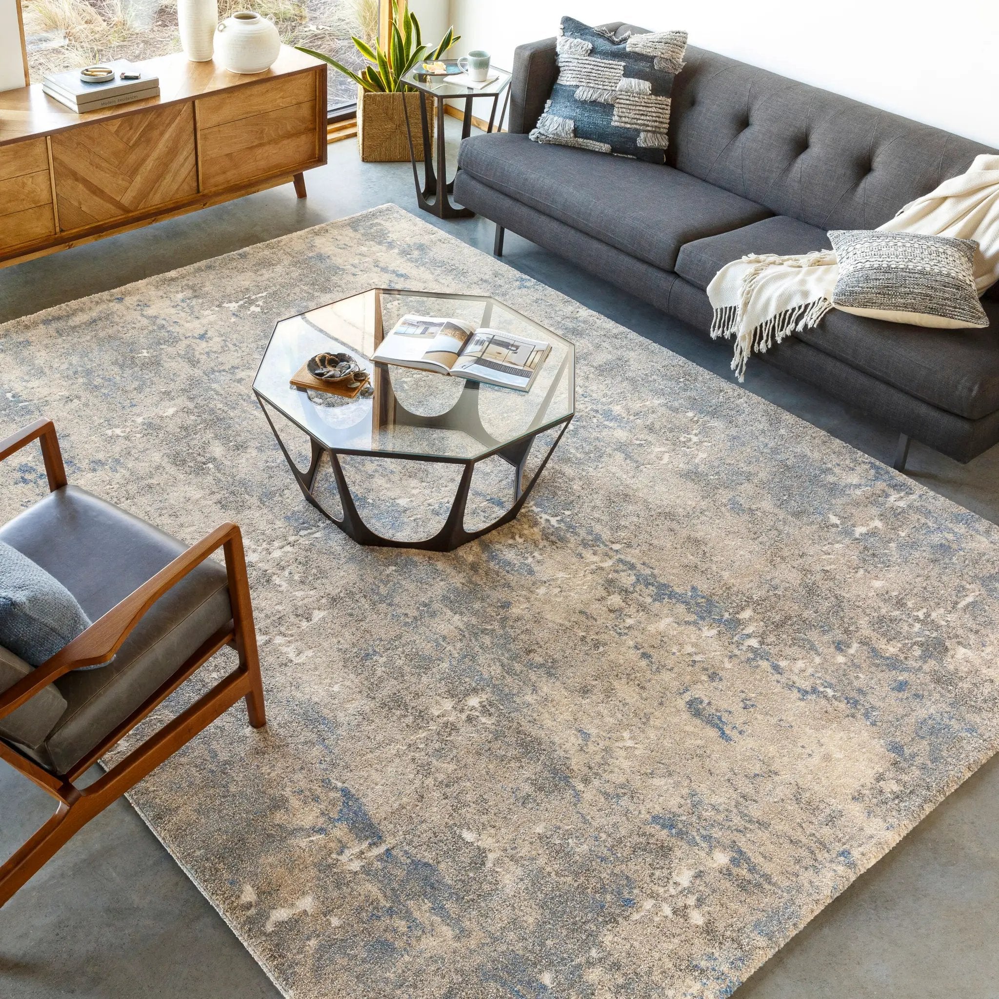 Tuscany TUS-2306 Blue Area Rug by LIVABLISS