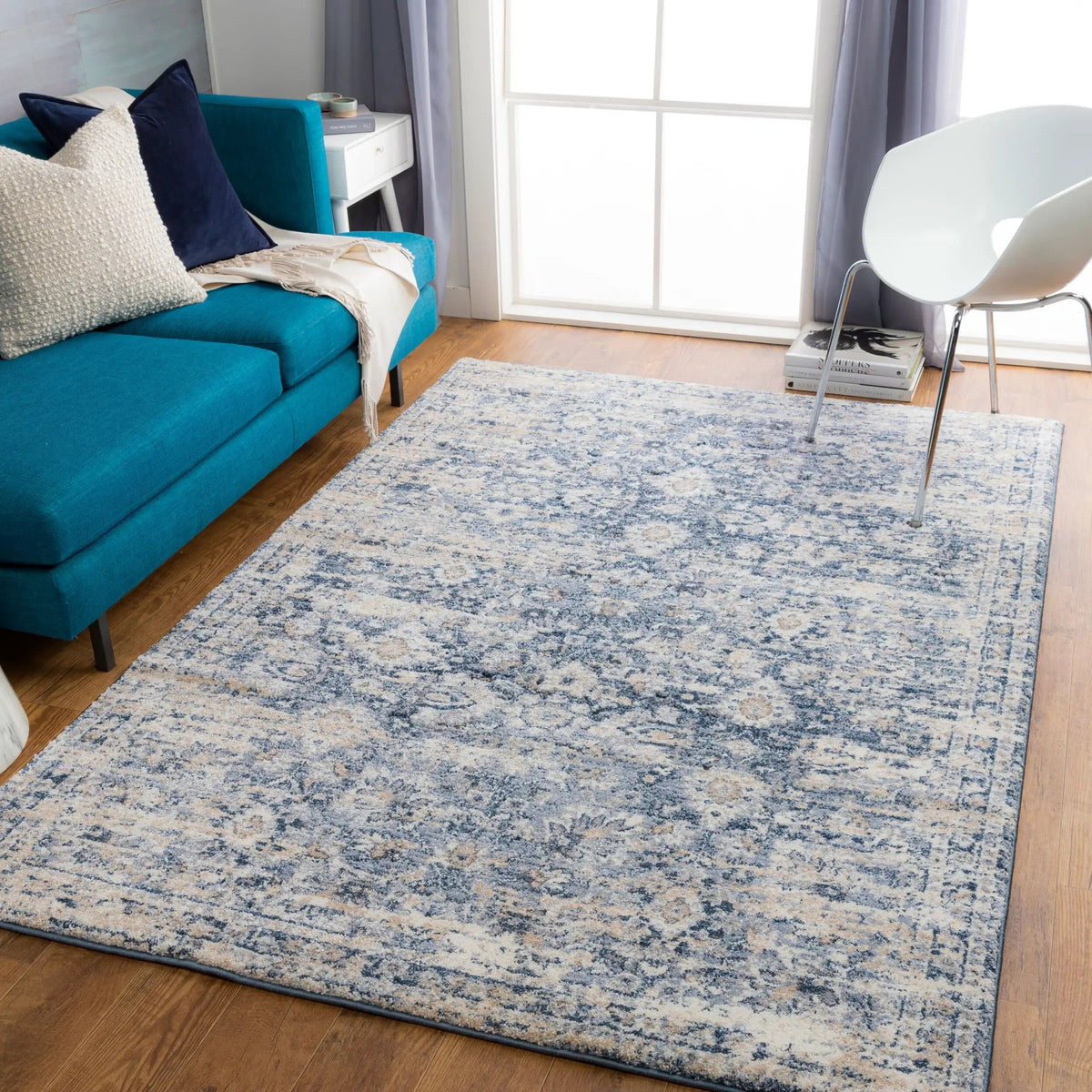 LIVABLISS Tuscany TUS-2320 Dark-Blue Area Rug