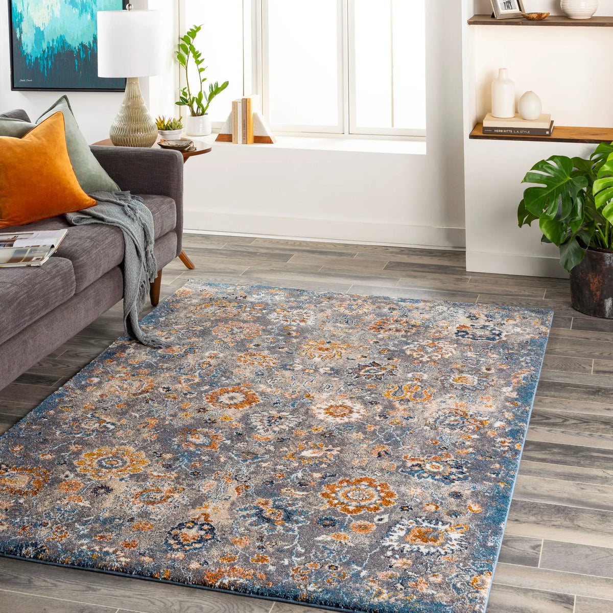 LIVABLISS Tuscany TUS-2333 Gray Area Rug