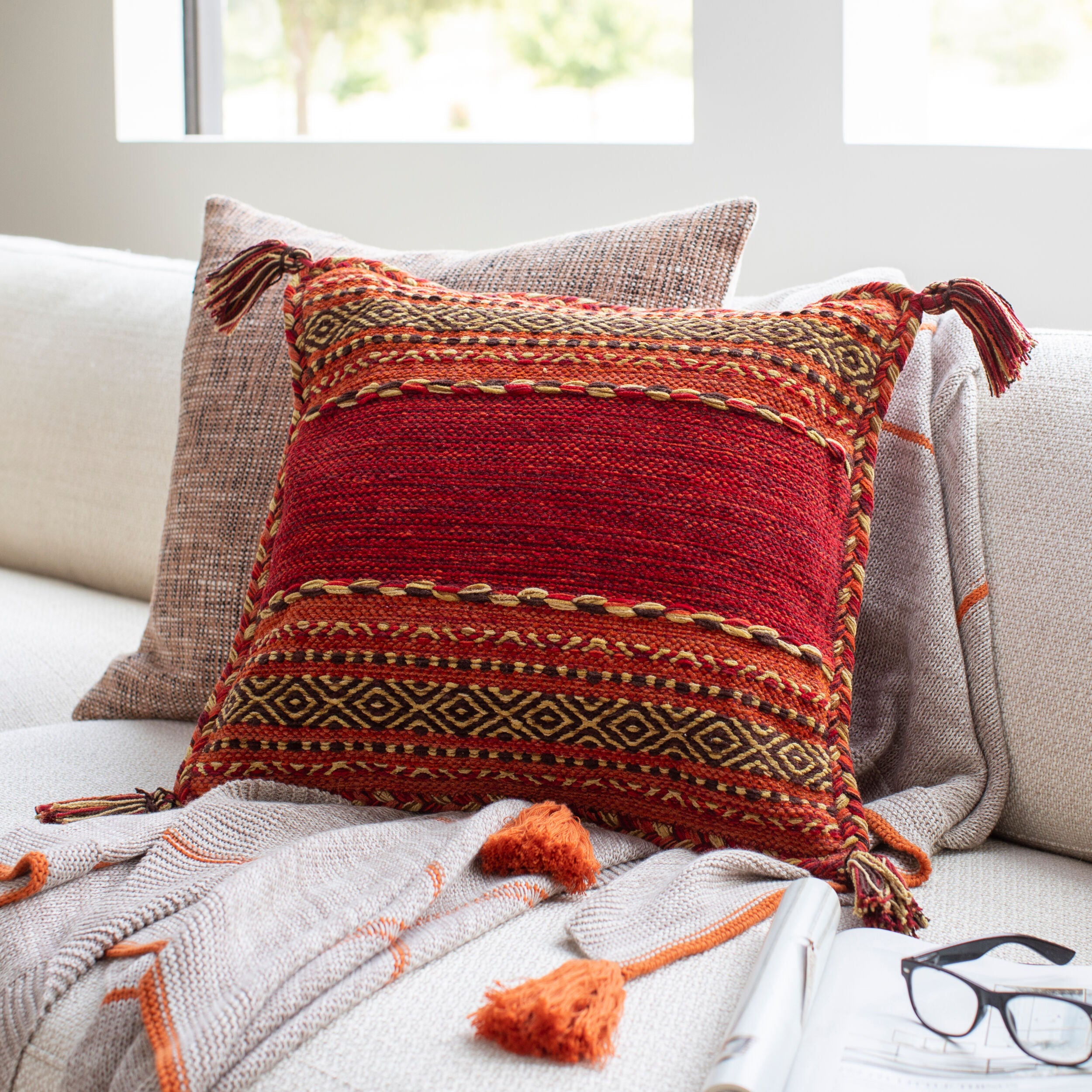 Surya Trenza TZ-003 Accent Pillow by LIVABLISS