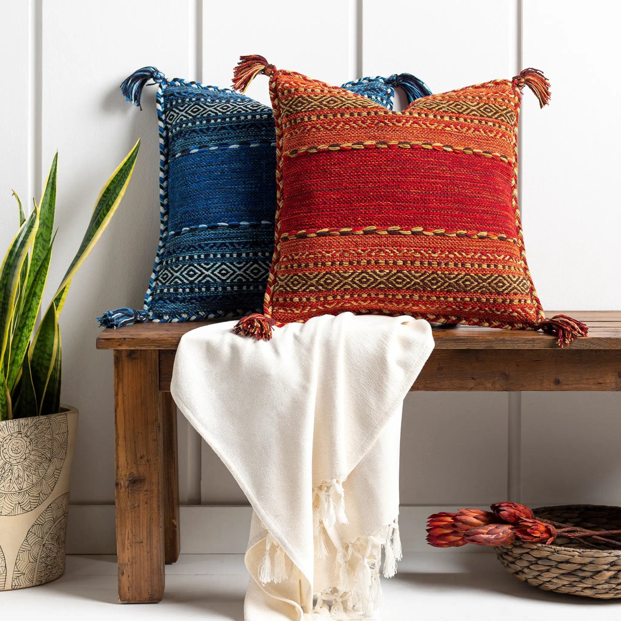 Surya Trenza TZ-003 Accent Pillow by LIVABLISS