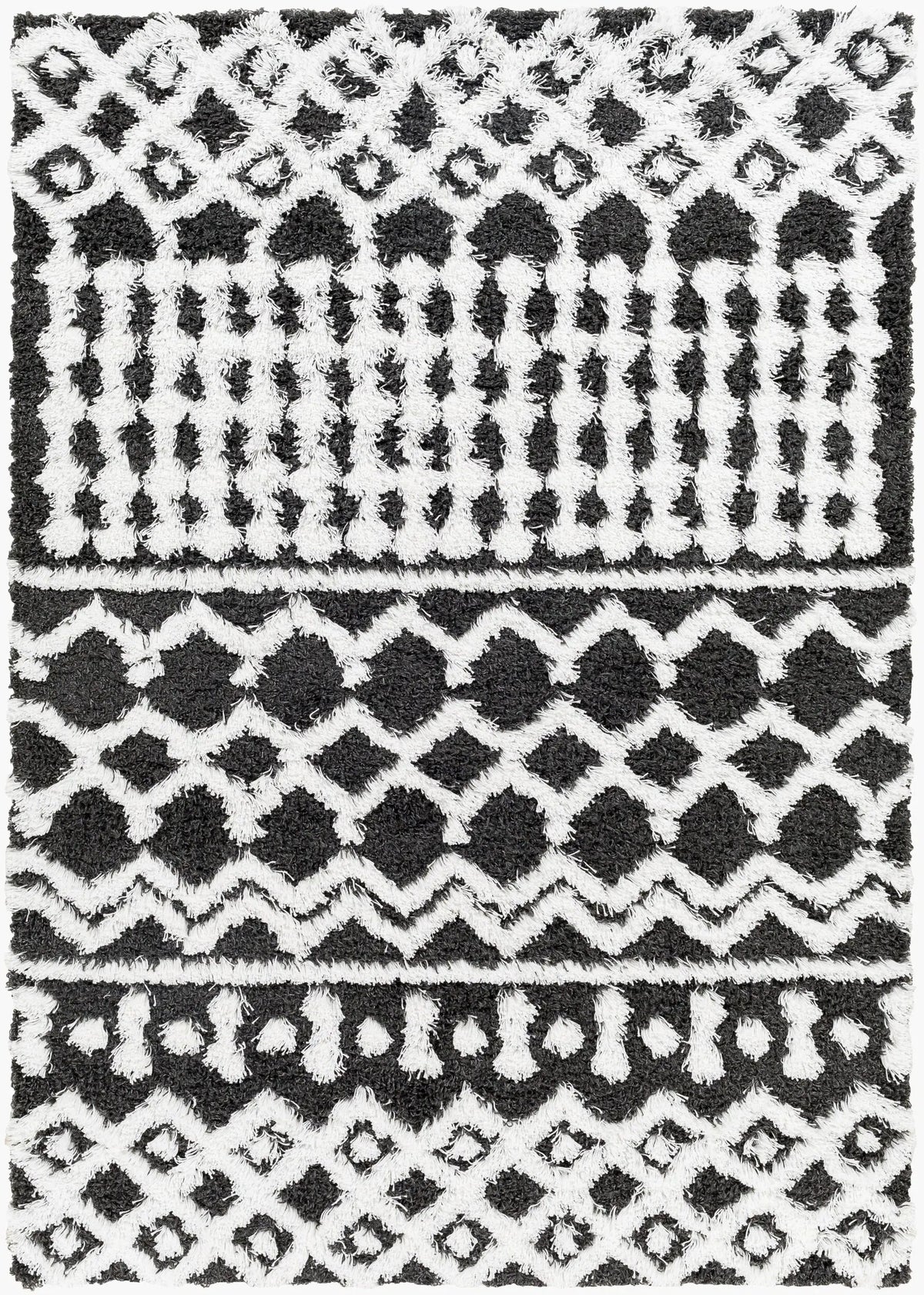 LIVABLISS Urban Shag USG-2344 Black Area Rug