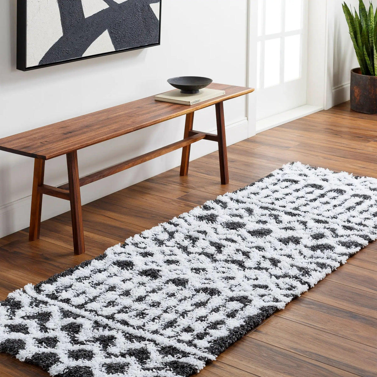 LIVABLISS Urban Shag USG-2344 Black Area Rug
