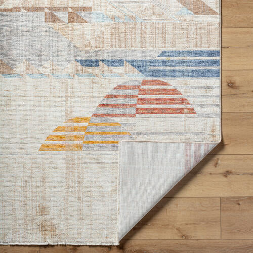 Frank Lloyd Wright Foundation Usonia USO-2303 White Area Rug by LIVABLISS