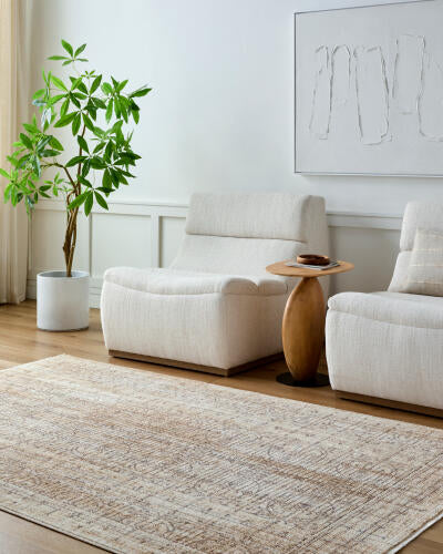 Frank Lloyd Wright Foundation Usonia USO-2304 White Area Rug by LIVABLISS