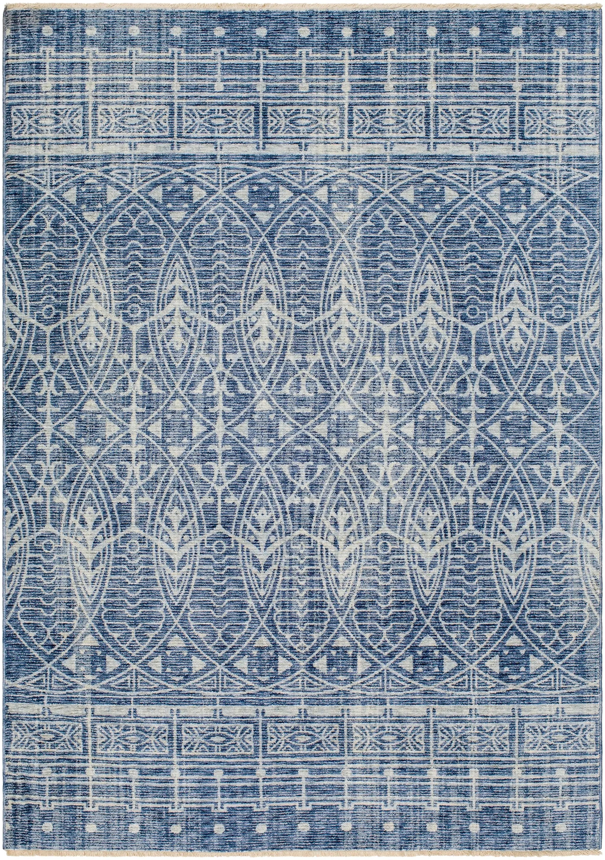 Usonia USO-2306 Ice-Blue Area Rug by Frank Lloyd Wright Foundation x LIVABLISS