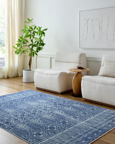 Frank Lloyd Wright Foundation x LIVABLISS Usonia USO-2306 Ice Blue Area Rug