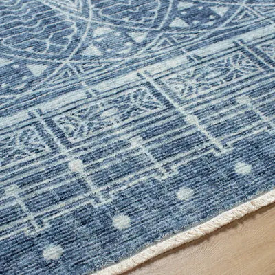Usonia USO-2306 Ice-Blue Area Rug by Frank Lloyd Wright Foundation x LIVABLISS