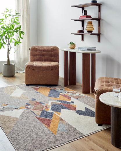 Frank Lloyd Wright Foundation Usonia USO-2307 White Area Rug x LIVABLISS
