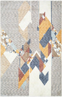 Frank Lloyd Wright Foundation Usonia USO-2307 White Area Rug by LIVABLISS