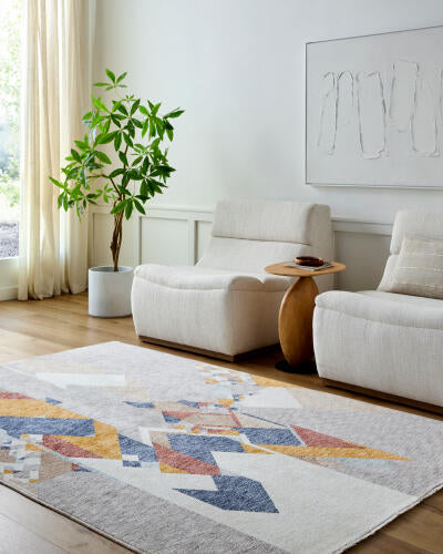 Frank Lloyd Wright Foundation Usonia USO-2307 White Area Rug x LIVABLISS