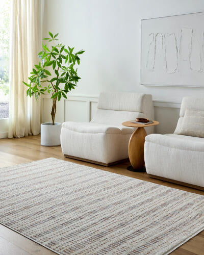 Frank Lloyd Wright Foundation x Livabliss Usonia USO-2308 White Area Rug