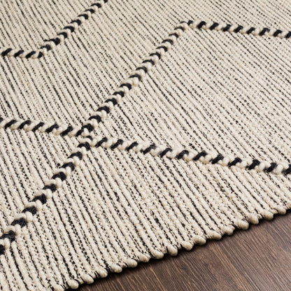Surya Uttar UTT-2303 Black Area Rug by LIVABLISS