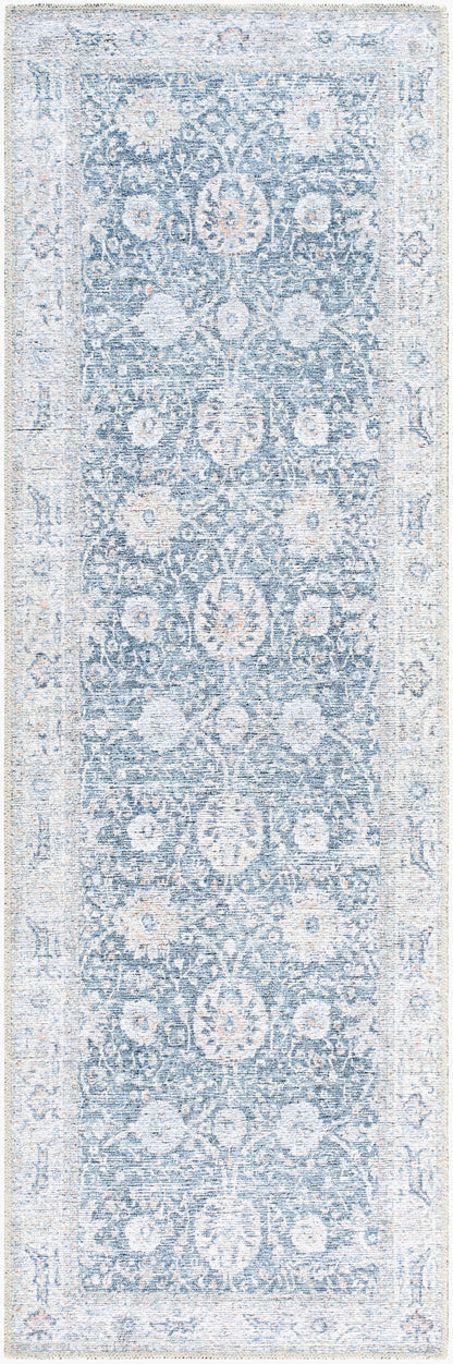 Surya Vinny VNY-2306 Dark Blue Machine Washable Area Rug by LIVABLISS